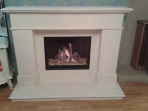 Michael Miller Gas fire and fireplace