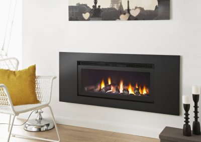 Crystal Fires Connelly Collection Wide Black Trim Log